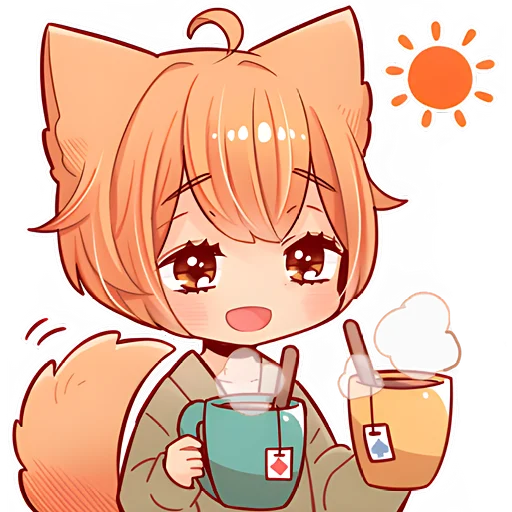 Стикер Рыжий котенок