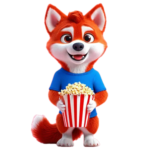 Стикер Red mini hasky