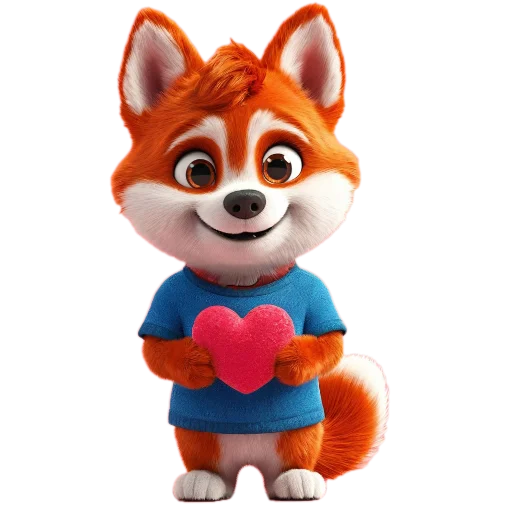 Стикер Red mini hasky