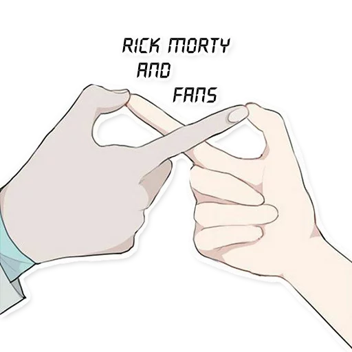 Стикер Rick_Morty_and_Fans
