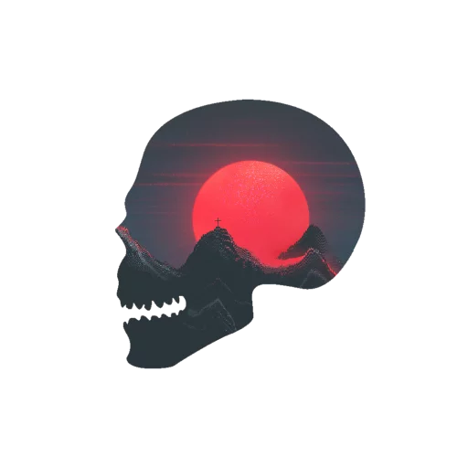 Стикер Черепа и АРТ