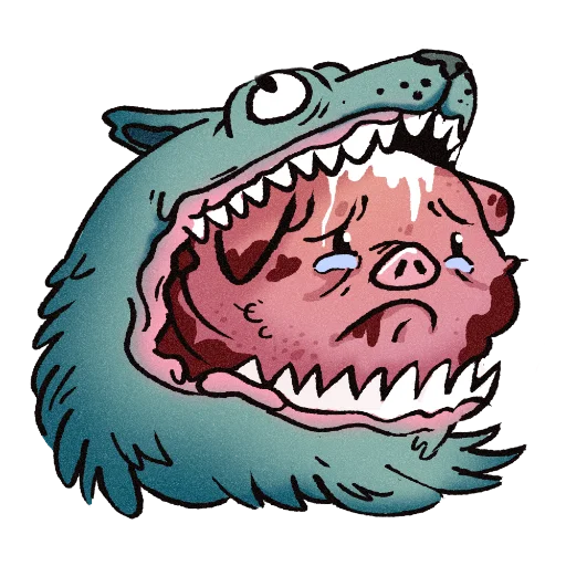 Стикер Свин Валентин