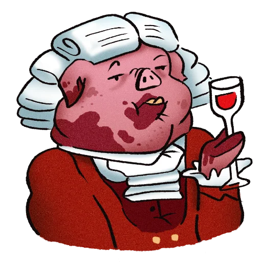 Стикер Свин Валентин