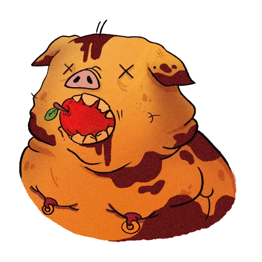 Стикер Свин Валентин