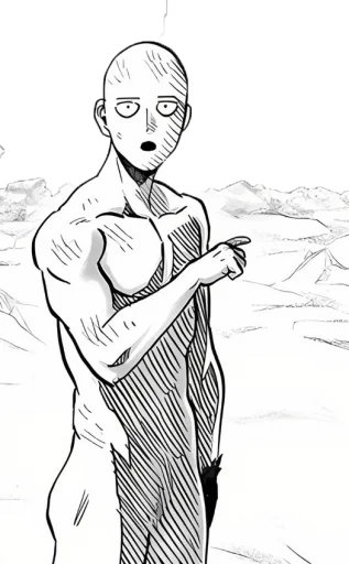 Стикер Saitama/Garou