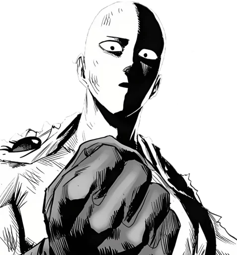 Стикер Saitama/Garou