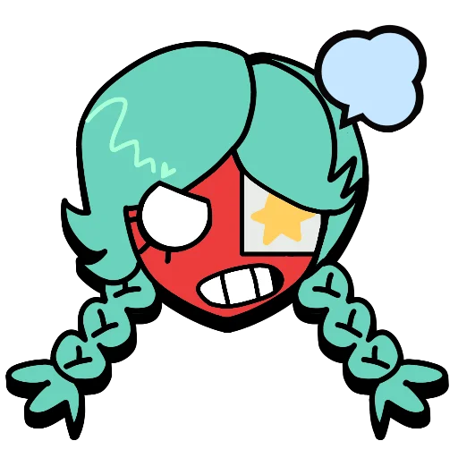 Стикер Brawl stars × skullgirls