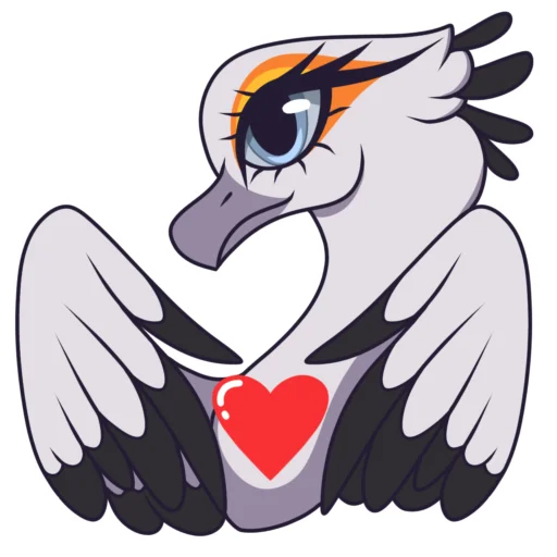 Стикер Птица Секретарь