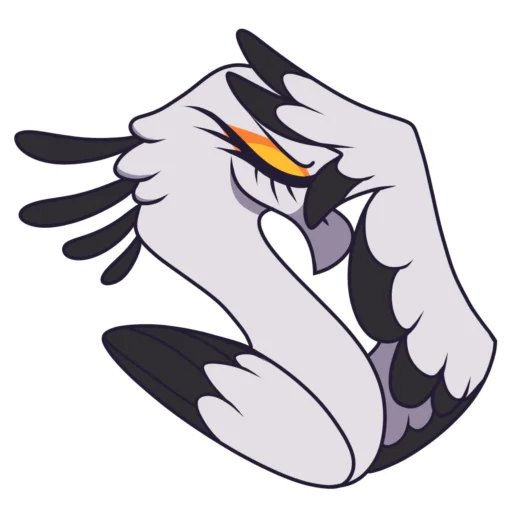 Стикер Птица Секретарь