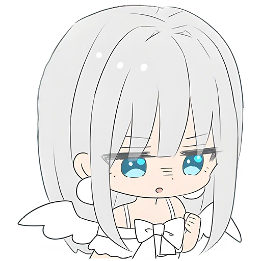 Стикер Серебряный ангел