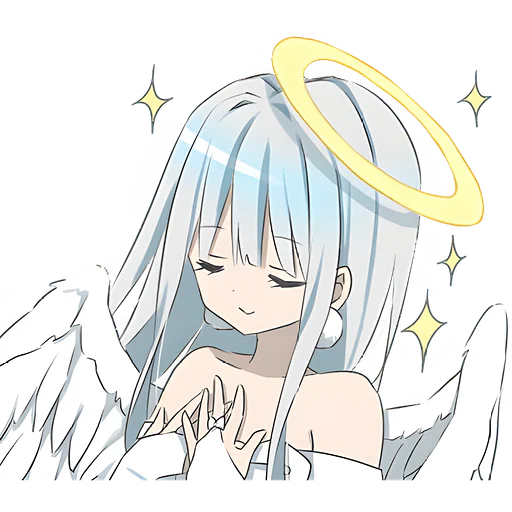 Стикер Серебряный ангел