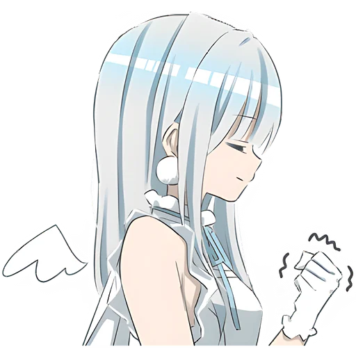 Стикер Серебряный ангел