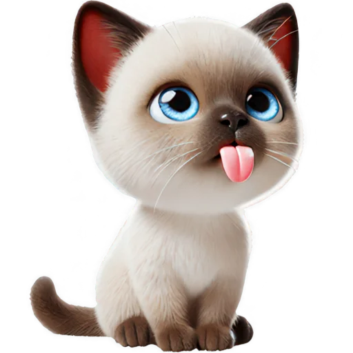 Стикер Сиамский котик
