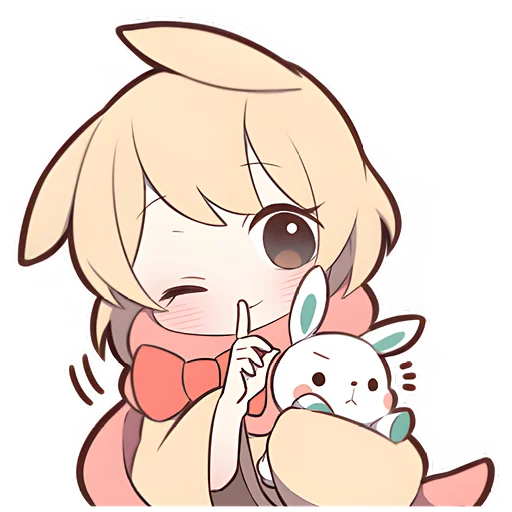 Стикер Сладкий зайчик 2