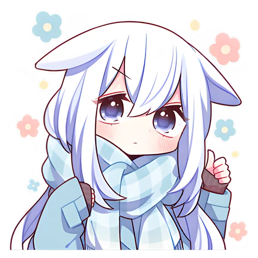 Стикер Снежные зайчики