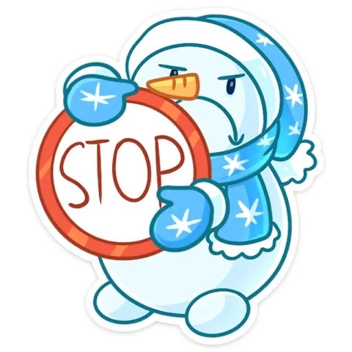 Стикер Снеговик