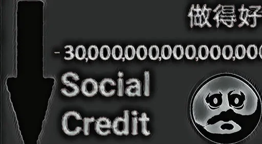 Стикер Social credit china