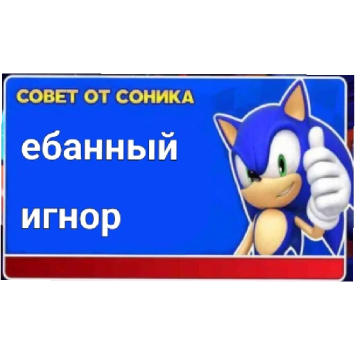 Стикер Советы от Соника