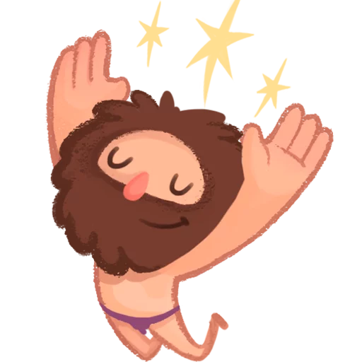 Стикер Space Caveman by Anna Lomakina