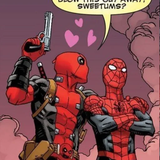 Стикер Spider Man and DeadPool