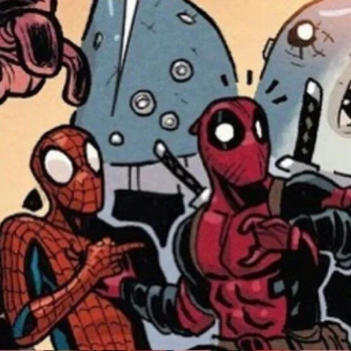 Стикер Spider Man and DeadPool