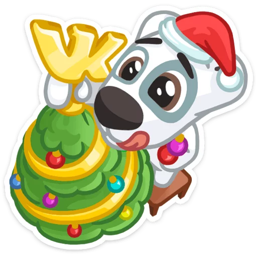 Стикер Новогодний Спотти / New Year's Spotty