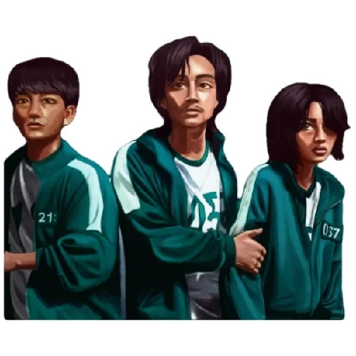 Стикер Squid game fanArt (Игра в кальмара)