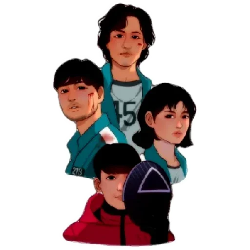 Стикер Squid game fanArt (Игра в кальмара)