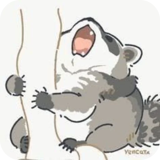 Стикер raccoons