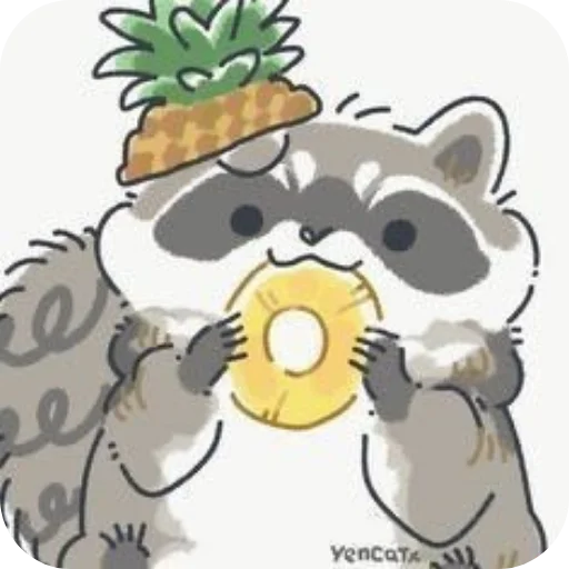 Стикер raccoons