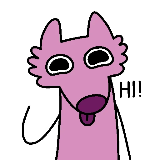 Стикер Stupid Pink Dog 2