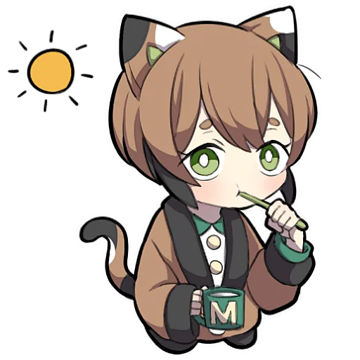 Стикер Черепаховый котенок