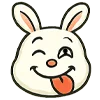 Эмодзи Крутой зайчик
