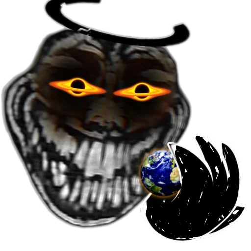 Стикер TROLL FACE HORROR