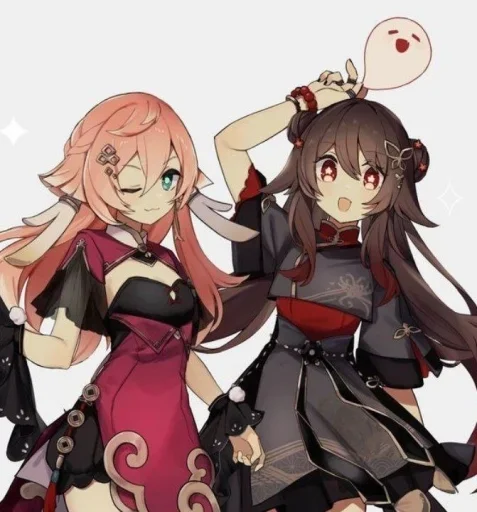 Стикер Фейка и Ху тао