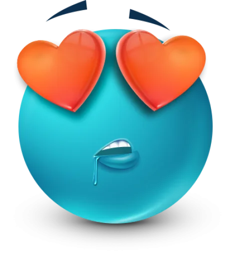 Стикер Teal Face