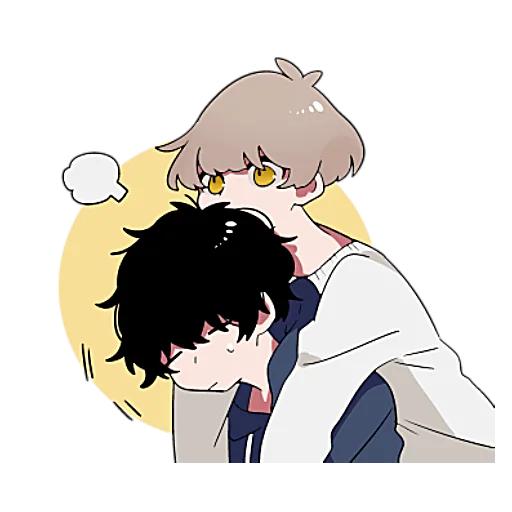 Стикер Тёмный и Светлый Кун