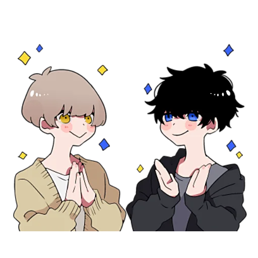 Стикер Тёмный и Светлый Кун