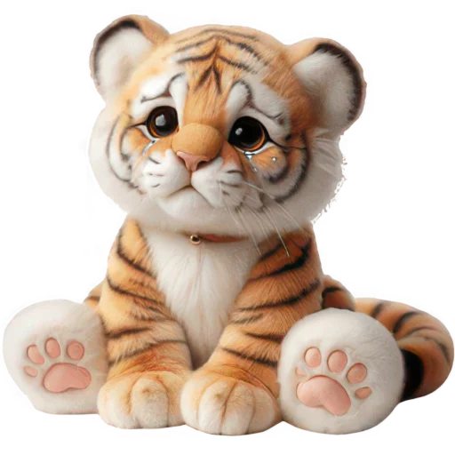 Стикер Милый тигренок