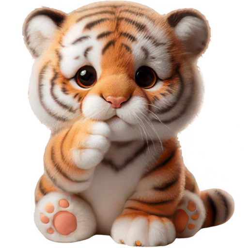 Стикер Милый тигренок