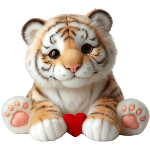 Стикер Милый тигренок