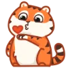 Эмодзи Тигрёнок Персик