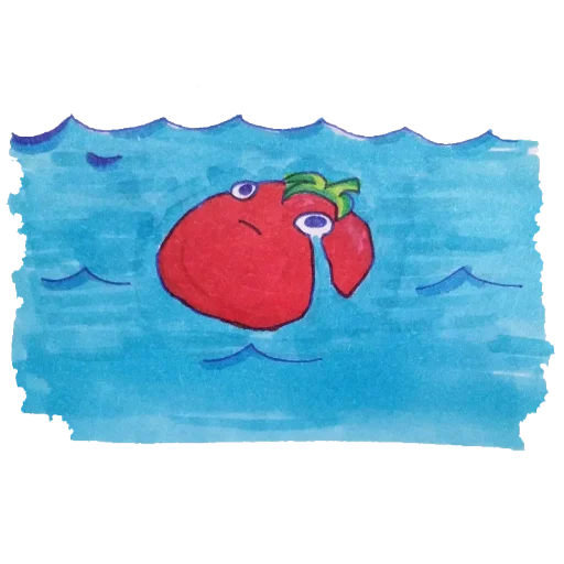 Стикер Мемный помидор