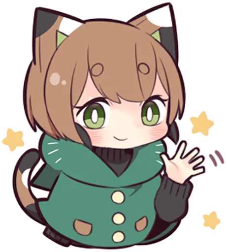 Стикер Tortoiseshell Kitten (3)