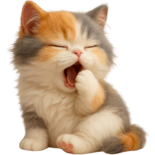 Стикер Трехцветный котик