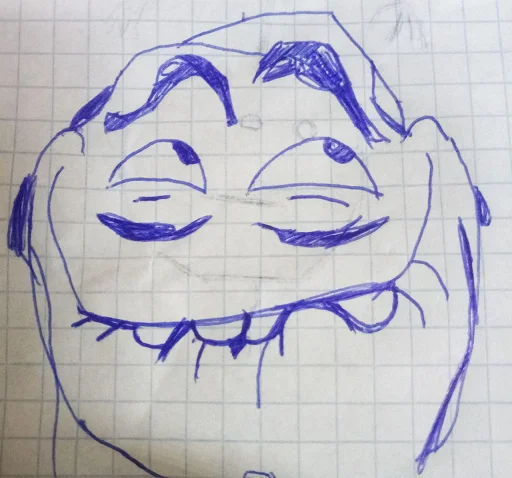 Стикер Trollface