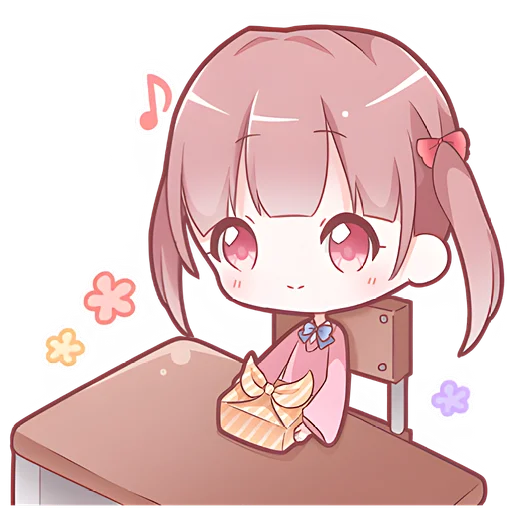 Стикер Тяночки школьницы