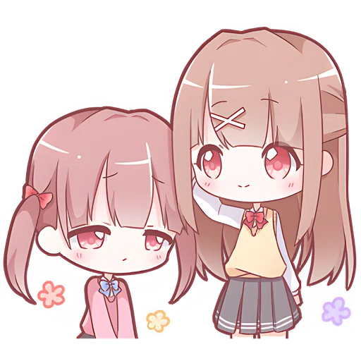 Стикер Тяночки школьницы