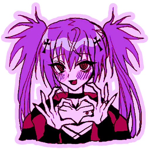 Стикер Ультрамариновая тян 2