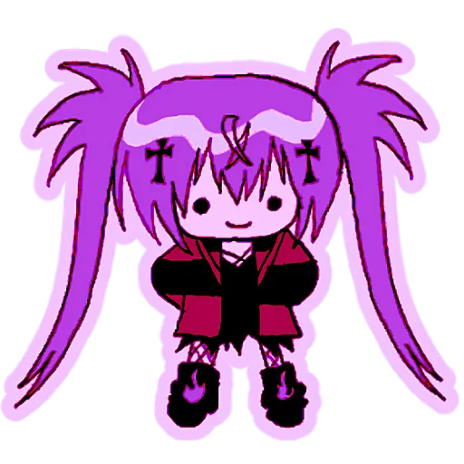 Стикер Ультрамариновая тян 2